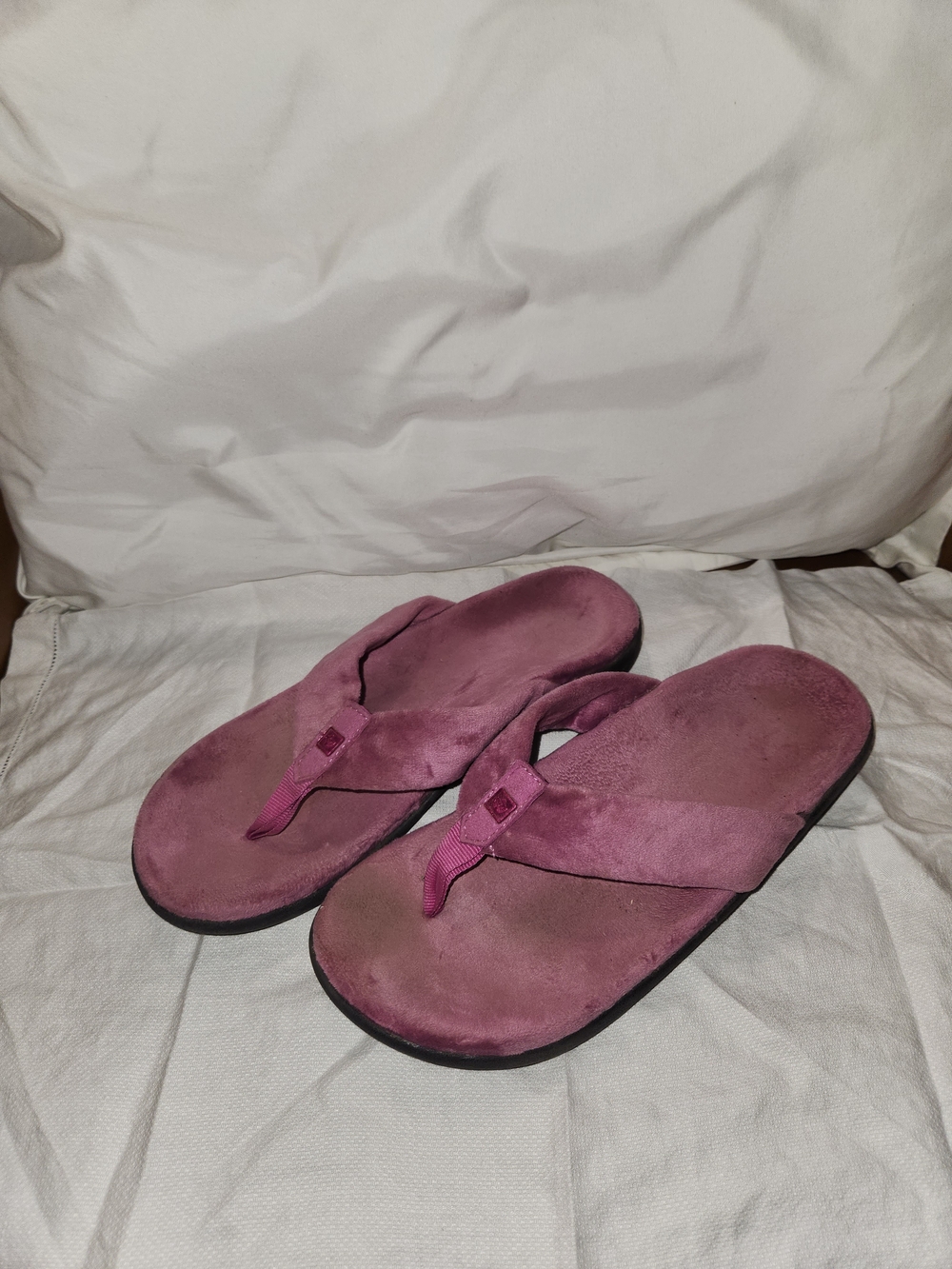 Spenco Womens Sz 8.5 Victoria Cozy Flip Flop Thong Sandals Pink